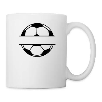 Fußball Selbst Gestalten Geschenk - Tasse - Weiß - Rechts