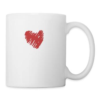 Cadeau de conception de coeur coeurs - Mug blanc - blanc - Droite