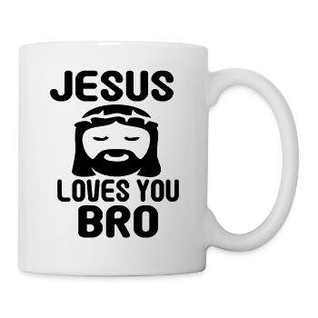 Drôle de Jésus vous aime - Mug blanc - blanc - Droite