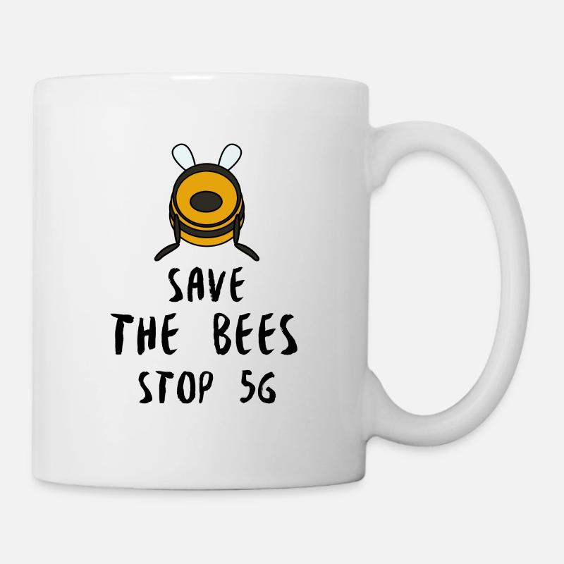 Stop 5G Strahlung Anti 5G Protest und Sensibilisierung ag - Tasse - Weiß