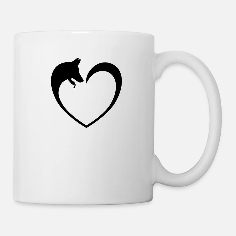 Deutscher Schäferhund Herz Ich liebe Schäferhunde - Tasse - Weiß
