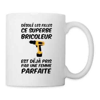 Ce bricoleur est déjà pris par une femme parfaite - Mug blanc - blanc - Droite