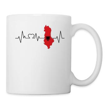 Albanie Battements de coeur - Mug blanc - blanc - Droite