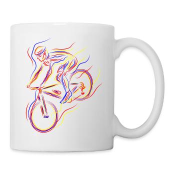 Radfahrer Malen Radfahrer Radfahren Radfahren - Tasse - Weiß - Rechts