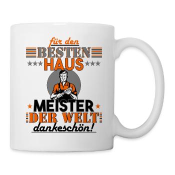 Hausmeister Geschenk für Weihnachten & Geburtstag - Tasse - Weiß - Rechts