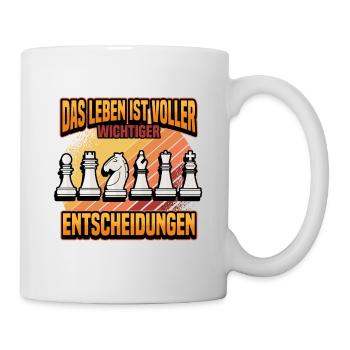 Schach Schachmatt Lustig Brettspiel Geschenk - Tasse - Weiß - Rechts