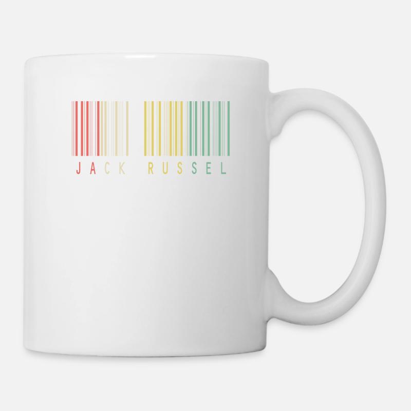 Jack Russel Barcode Hund Terrier Geschenkidee - Tasse - Weiß