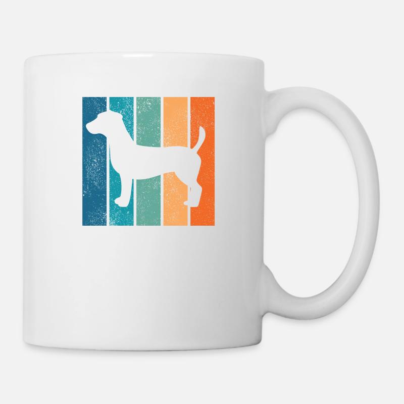Jack Russel Terrier Hund Hundeliebe Retro Geschenk - Tasse - Weiß
