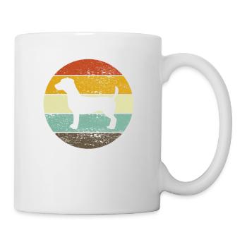 Jack Russel Terrier chien rétro cadeau - Mug blanc - blanc - Droite