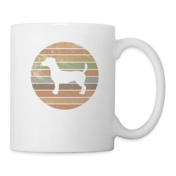 Jack Russel Terrier chien rétro cadeau - Mug blanc - blanc - Droite