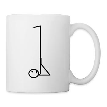 Yoga bâton figure dessin au trait meme cadeau - Mug blanc - blanc - Droite