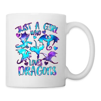 Nur ein Mädchen, das Drachen liebt - Tasse - Weiß - Rechts
