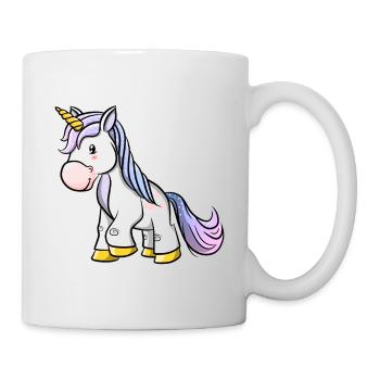 Ein süßes Einhorn mit glitzer im Haar - Tasse - Weiß - Rechts