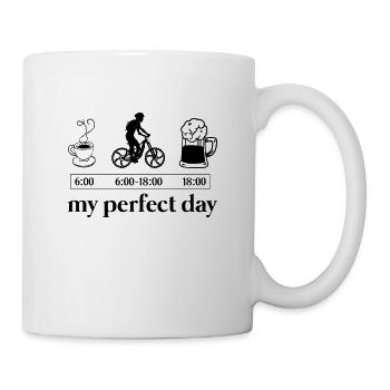 Mountainbiker Perfect day cycliste électrique - Mug blanc - blanc - Droite