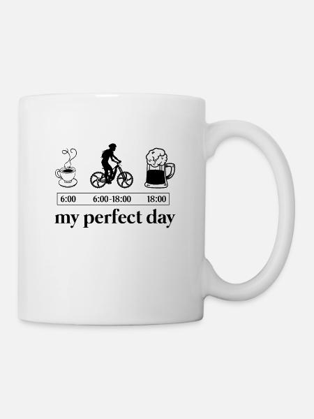 Mountainbiker Perfect day cycliste électrique - Mug blanc - blanc