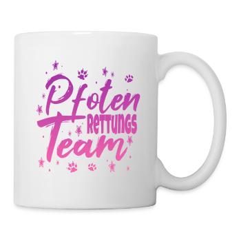 Tierschutz Tierschützer Tierretter Hunde Katzen - Tasse - Weiß - Rechts