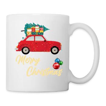 Merry Christmas car in quarantine Shirt gift funn - Mug - white - Right
