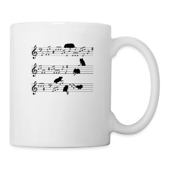 Niedliche Hamster Musiknoten Musiker - Tasse - Weiß - Rechts