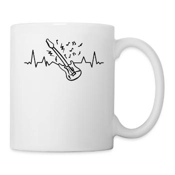 Gitarre Bass-Gitarristen Instrument Musiker - Tasse - Weiß - Rechts