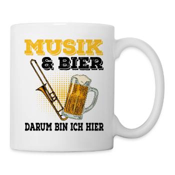 Posaune - Tasse - Weiß - Rechts