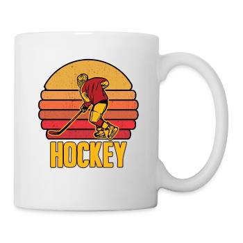 Hockey hockey bâtons de hockey cadeau d’équipe - Mug blanc - blanc - Droite
