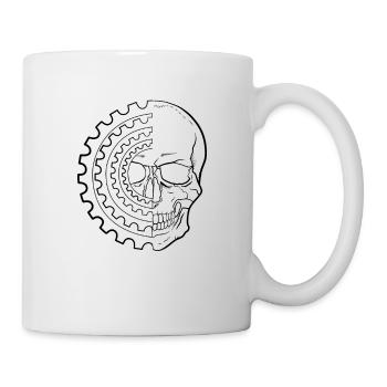Cooles Mountainbike Totenkopf MTB für - Tasse - Weiß - Rechts