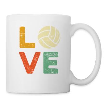 Love Volleyball Shirt - Cadeaux pour les amateurs de volleyball - C - Mug blanc - blanc - Droite