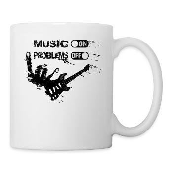 Guitare chemise bassiste instrument musicien - Mug blanc - blanc - Droite