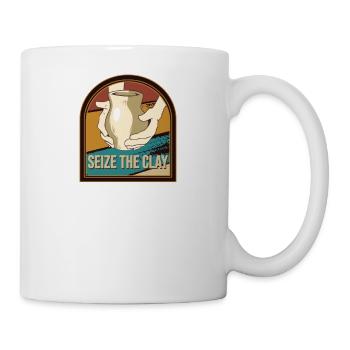 Töpfern Töpferscheibe Töpfer Handarbeit Töpfern - Tasse - Weiß - Rechts