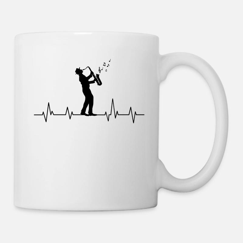 saxophone - Mug blanc - blanc