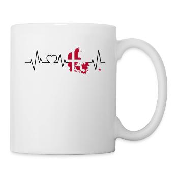 Le rythme cardiaque du Danemark - Mug blanc - blanc - Droite