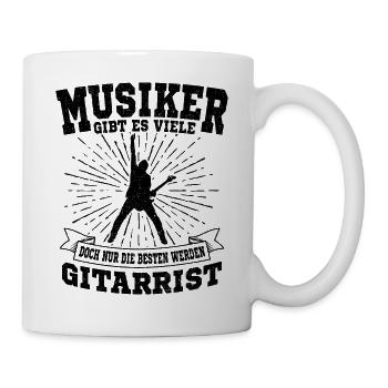 Gitarrist - Tasse - Weiß - Rechts