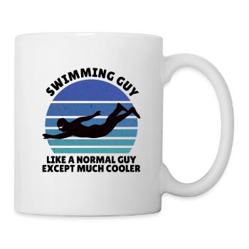 swimming guy - Mug blanc - blanc - Droite