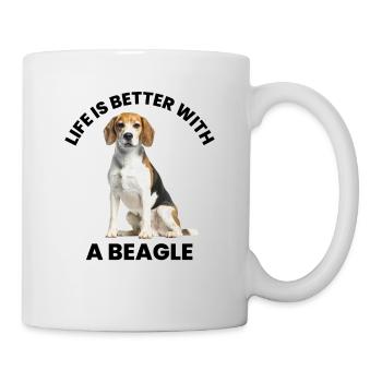 Conception de propriétaire de Beagle La vie est meilleure avec un Beagle - Mug blanc - blanc - Droite