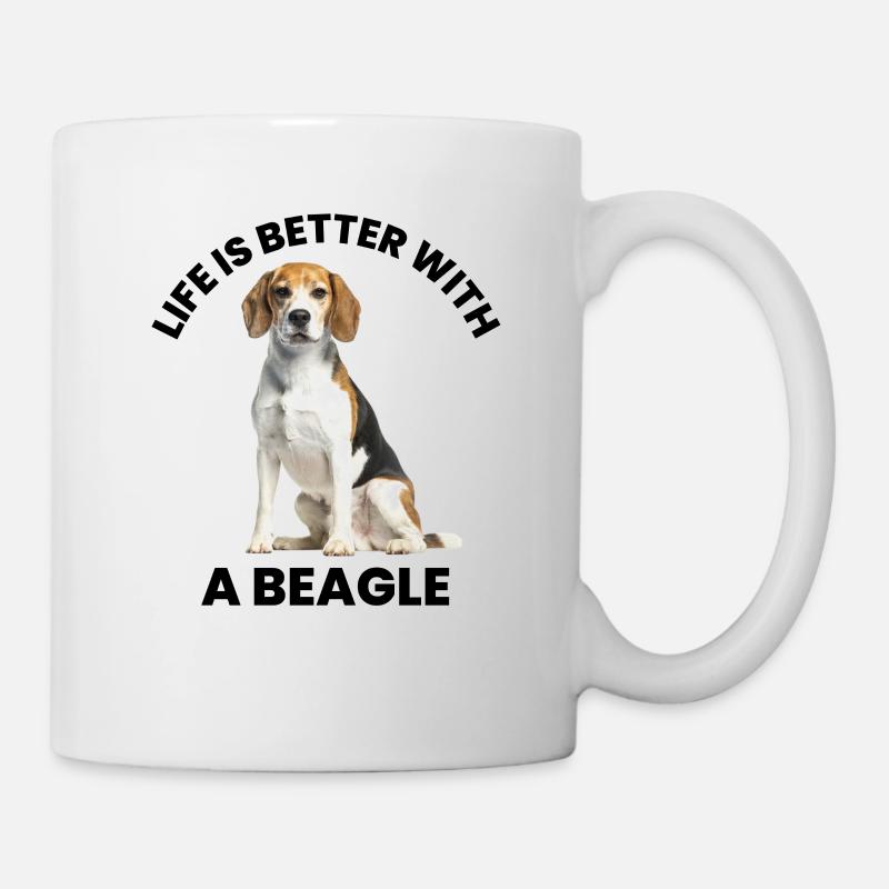 Conception de propriétaire de Beagle La vie est meilleure avec un Beagle - Mug blanc - blanc