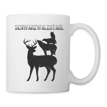 Schwarzwald wandern Tracht Wildtieren - Tasse - Weiß - Rechts