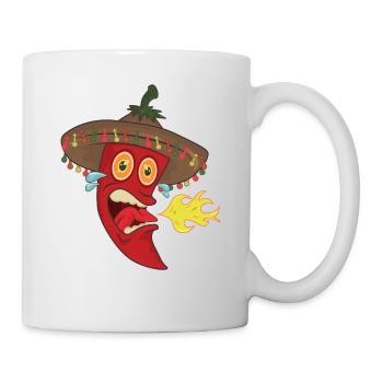 Chilli Kochen Koch - Tasse - Weiß - Rechts