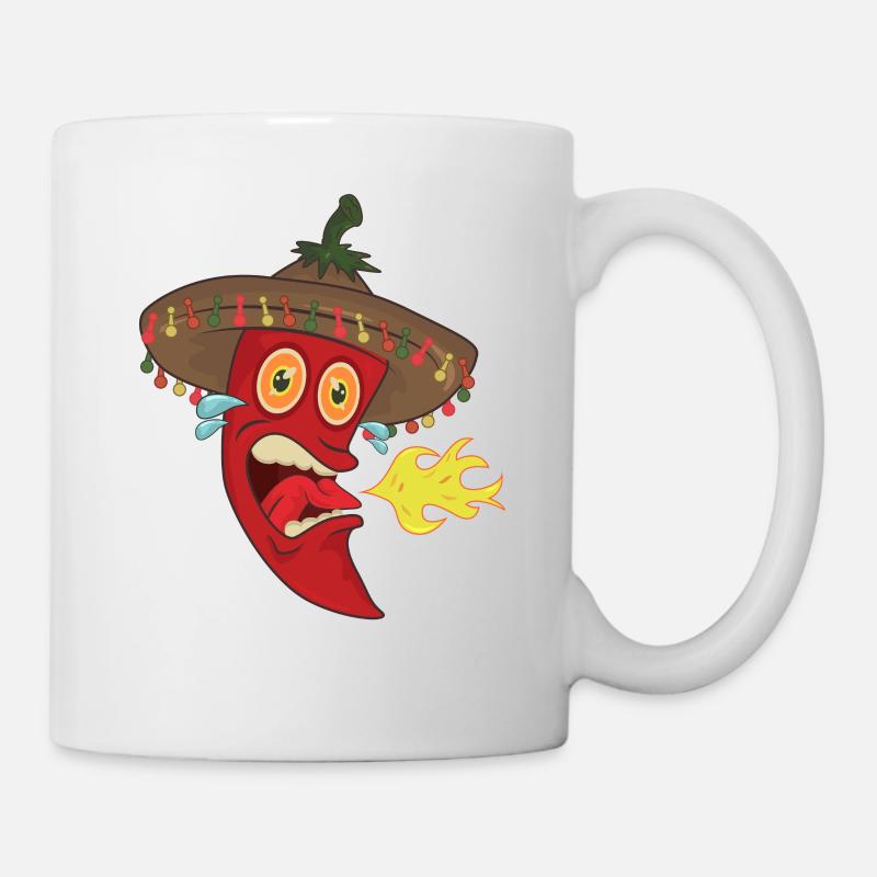 Chef cuisinier au piment - Mug blanc - blanc