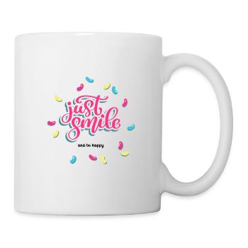 JUST SMILE AND BE HAPPY - Mug - white - Right