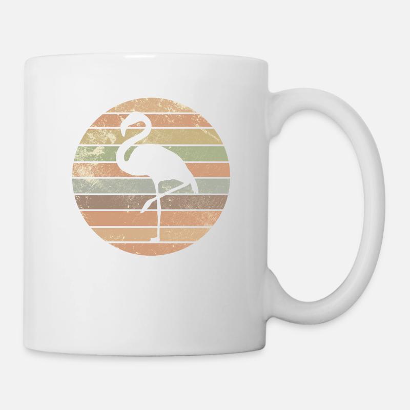Flamingos Rosa Flamingo Pink Party Retro Geschenk - Tasse - Weiß
