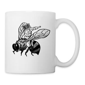 Apiculteur sur abeille apiculteur noir drôle - Mug blanc - blanc - Droite