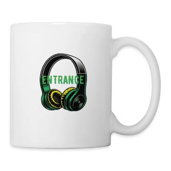 Headphones as an entrance into the music world - Mug - white - Right