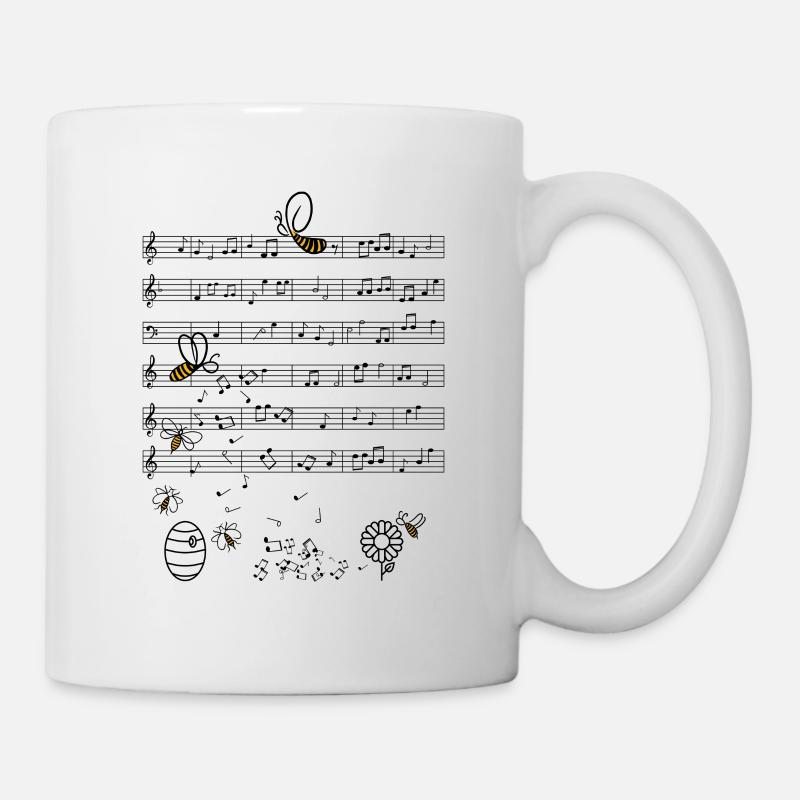 Bee bees music notes instrument beekeeper gift - Mug - white