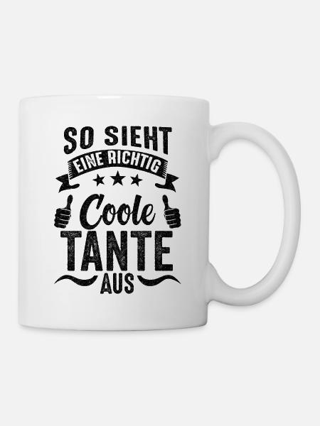 Coole Tante Patin Patentante Lieblingstante Gesche - Tasse - Weiß