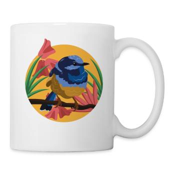 Vogel Pfeifen Fliegen Vögel Fun Lustiges Geschenk - Tasse - Weiß - Rechts