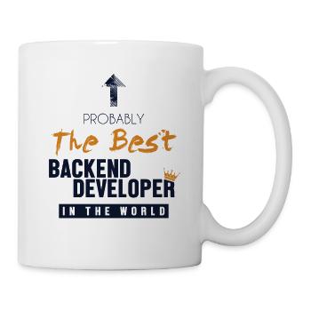 Best Backend Developer World Developer Coder - Mug blanc - blanc - Droite
