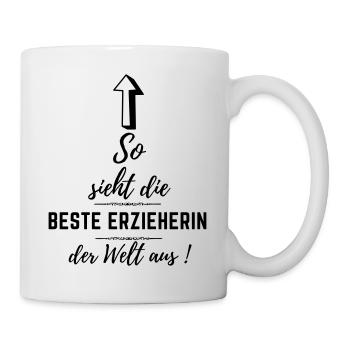 beste erzieherin der welt - Tasse - Weiß - Rechts