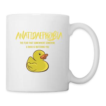 Anatidaephobia - Angst vor Enten - Tasse - Weiß - Rechts
