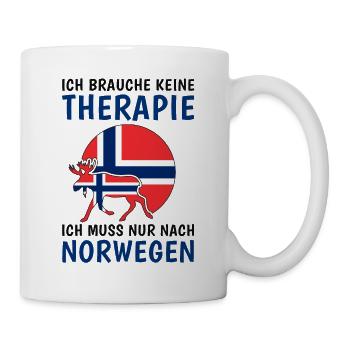 Norwegen Skandinavien Reise Urlaub Spruch - Tasse - Weiß - Rechts