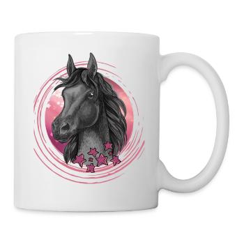 Pferd Sterne funkeln - Tasse - Weiß - Rechts